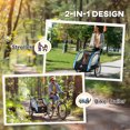 thumbnail image 4 of Aosom Child Bike Trailer with Storage, 5 Point Harness, Baby Stroller Blue, 4 of 10