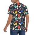 thumbnail image 2 of Lsque Bowling Ball Pattern Mens Polo Golf Shirts Funny Graphics Shorts Sleeve Button Shirts Baseball T-shirt-Large, 2 of 7