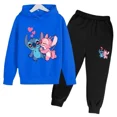 thumbnail image 4 of Ropa deportiva informal con estampado creativo de puntadas de invierno para niños y niñas, camisetas y pantalones para niños, traje deportivo para niños de 3 a 14 años, 4 of 5