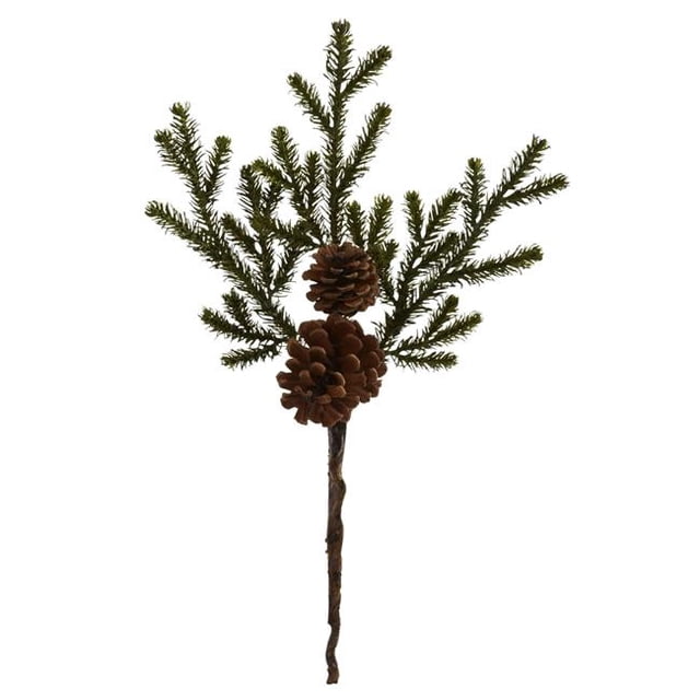 Nearly Natural 2184-S12 19 in. Pine & Pinecone Artificial Flower Bundle - Set of 12