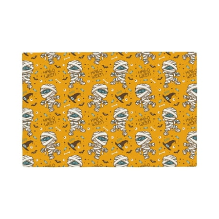 

Placemats Set of 4 / 6 halloween hat print Placemats for Dining Table Indoor/Outdoors Heat Resistant Washable Placemats 18 x 12