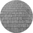 thumbnail image 1 of Ahgly Tapis Rond Lavable en Machine Intérieur Transitionnel Gris Cendré, 3 Pieds Rond, 1 of 7