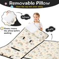 thumbnail image 3 of Unicorn and Star Beige Pattern Teens Toddler Nap Mat with Pillow, Sleeping Mat Bag for Preschool Daycare 60"x20", 3 of 6