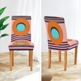 thumbnail image 3 of Yayeee 4 Pack Dining Chair Covers Stretch Parson Chairs Slipcovers Seat Protector, Orange Circle, 3 of 6