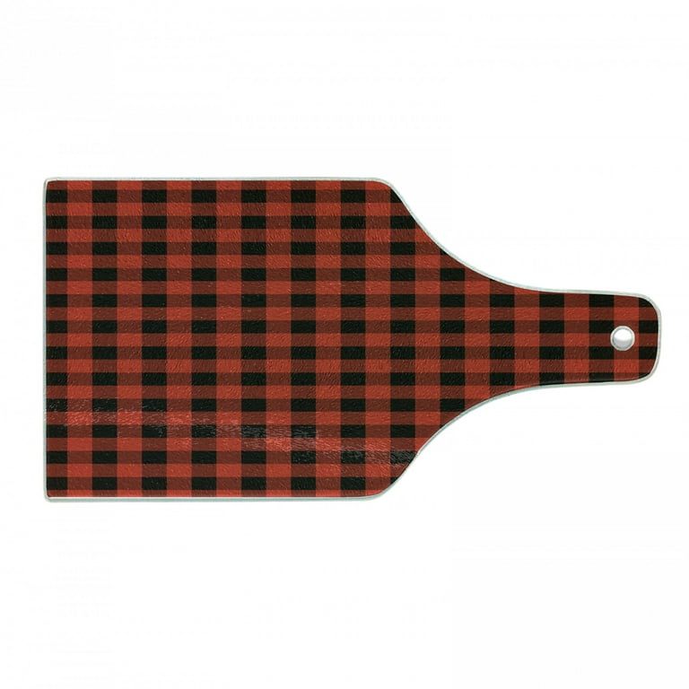 Plaid Cutting Board, Lumberjack Fashion Buffalo Checks Pattern