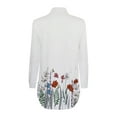thumbnail image 5 of Palato Women's Plus Size Tops,Fashion Women Casual Long Sleeve Floral Flower Print Irregular Shirt Tops, 5 of 7