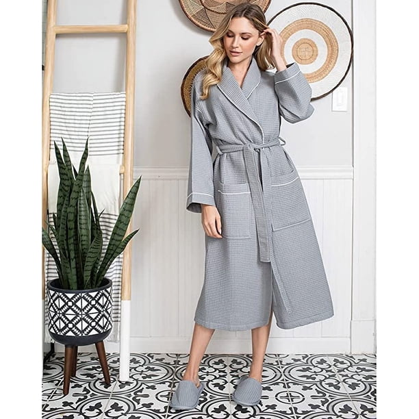 chinese dress ladies Women's Hooded Turkish Cotton Waffle Robe main image 1