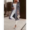 thumbnail image 2 of Womens Open Front  Long Cardigans Cable Knitted Oversized Hooded Outerwear Sweater Coat, 2 of 5