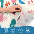 thumbnail image 5 of Yayeee Kitchen Curtains Tier Set of 2 Light Filtering 57"x36" Over Sink Window Panels, Abstract Floral, 5 of 7