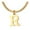 R, variant on Delicate Gold Necklace For Women Elegant Letter Name Jewelry Shining Cute Choker Pendant