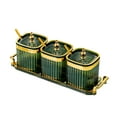 thumbnail image 4 of simhoa Divided Dried Fruit Plates Nuts Storage Tray Multipurpose for Cafe Shop Home Green 3 Grids, 4 of 8
