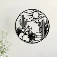 thumbnail image 3 of Metal Desert Cactus Mountain Landscape Wall Art, Room Decor, Home Accent, Housewarming Gift, 3 of 6