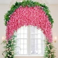 thumbnail image 5 of Imitation Wisteria Garland, Dark Pink Plastic Vine, 70-inch Floral Hanging Decor for Home,Vsgery, 5 of 7