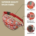 thumbnail image 5 of Fanny Pack Red Christmas Santa, Tree and Snowflake Pattern Waist Pack Bag,Running Cross Bag,Waterproof Large Fanny Packs for Women Men for Travel Running Hiking Cycling, 5 of 6