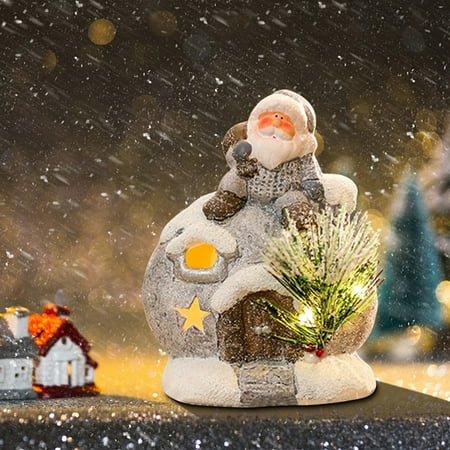 

Glowing Toys Old Man Snowman Christmas Garden Decoration Glows To Create An Environment