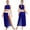 Navy Blue, variant on TiaoBug Lyrical Liturgical Dance Costume for Women Split Tulle Skirt Flowy Overlay Dress Purple S