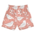 thumbnail image 2 of White Birds Pigeons Leaves Boys' Swim Trunks Board Shorts Beach Pants Bathing Bottoms 3T, 2 of 8
