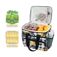 thumbnail image 2 of FORMRS Insulated Cooler Bag 24 Cans Capacity Soft Leakproof Lunch Box with Side Pockets, Beige Plaid Lemon, 2 of 7