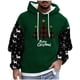 thumbnail image 2 of Sudadera con capucha para hombre, estilo casual, con cuello redondo, estampado, manga larga, blusa de poliéster, 2 of 5