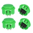 thumbnail image 3 of Interruptor de botón pulsador momentáneo de 30 mm para juegos de arcade, color verde, 10 piezas, 3 of 5