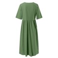 thumbnail image 5 of HXWCHs Robes Quotidiennes pour Femmes Robe Décontractée en Mélange de Lin pour Femmes à Manches Courtes avec Poches Latérales GN1 TTTTG, 5 of 5