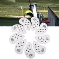 thumbnail image 3 of 9x Deluxe Golf Club Iron Headcover Set Head Cover Protection Guard 4-9,P,S,A Blanco shamjiam Cubierta de cabeza de hierros de golf, 3 of 7