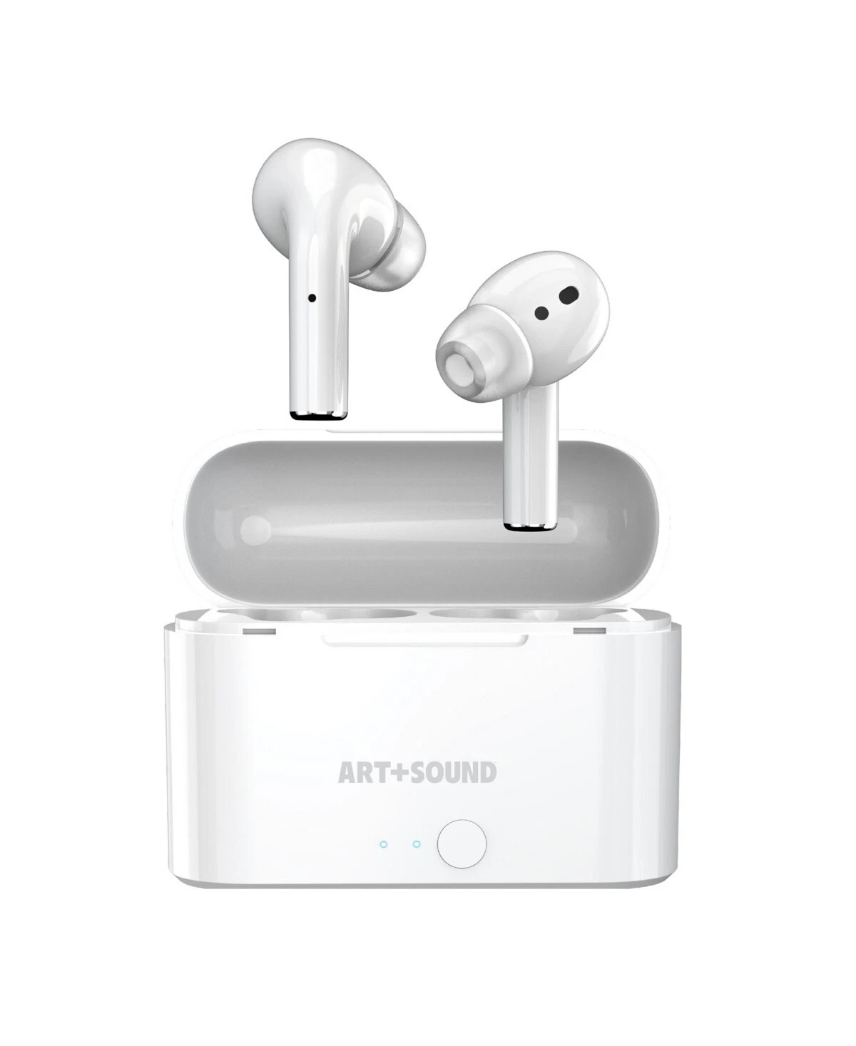JLab Flex Open Earbuds, White, Open-Ear Clip Design, 21+ Hr