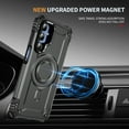 thumbnail image 5 of Designed for Samsung Galaxy A16 5G/4G Armor Case with Camera Cover Stand, Shockproof Protection, Support Magnetic Wireless Charger Rugged Cover for A16 5G/4G, Support Car Magnetic Holder - Gray, 5 of 7