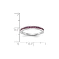 thumbnail image 2 of Gem & Harmony 1/3 Carat (Ctw) Ruby Semi-Eternity Band Ring in 14K White Gold for Women, 2 of 5