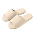 thumbnail image 2 of uublik Woman Slippers Open-Toe Slippers Soft Indoor Shoes Indoor/Outdoor Slippers, Beige, 2 of 7
