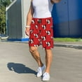 thumbnail image 4 of Salouo Bulldog Red Pattern Men's Sleep Pajama Shorts,Pajama Bottoms Elastic Waistband Sleep Pajama Short PJ Shorts for Men -3X-Large, 4 of 6