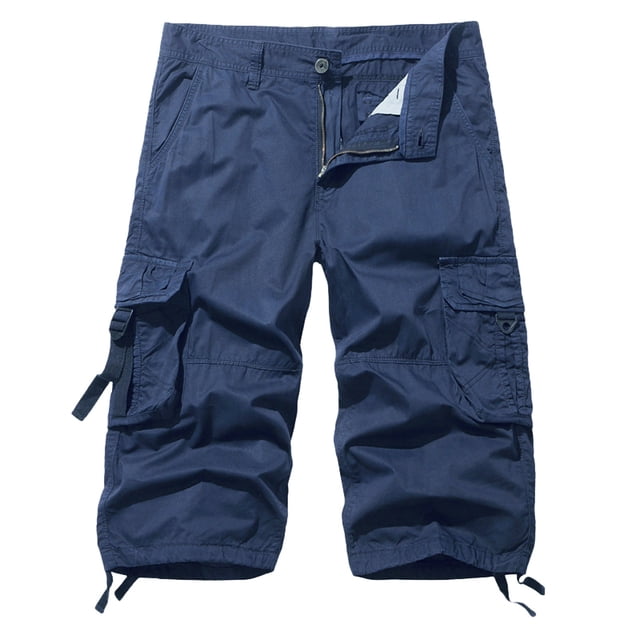 Men's Plus Size Overalls - Multicolor Casual Shorts, Cotton Material for Sports, Beach & All-Season Wear