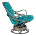 thumbnail image 3 of OSP Home Furnishings Tahiti Rattan Swivel Rocker Chair in Blue Fabric with Grey Frame, 3 of 11