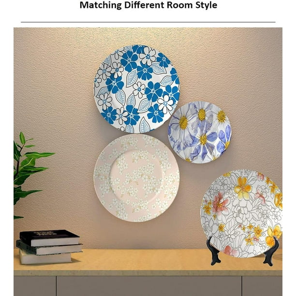 ZMLEVE Small Blue Flower Pattern Ceramic Plates Wall Hanging Decorative Plate Vintage Tableware Plate Porcelain Ornament for Wedding Party Kitchen Plate Color 5 10inch Walmart