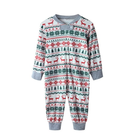 

Ma&Baby Family Pajama Christmas Matching Set Reindeer Sleepwear Pants Dad Mom Kid Outfit