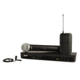 thumbnail image 1 of Shure BLX1288/CVL Sistema de micrófono inalámbrico: duración de la batería de 14 horas, alcance de 300 pies, UHF | Incluye micrófonos portátiles y de solapa, receptor de doble canal | Banda H9 (BLX128, 1 of 5