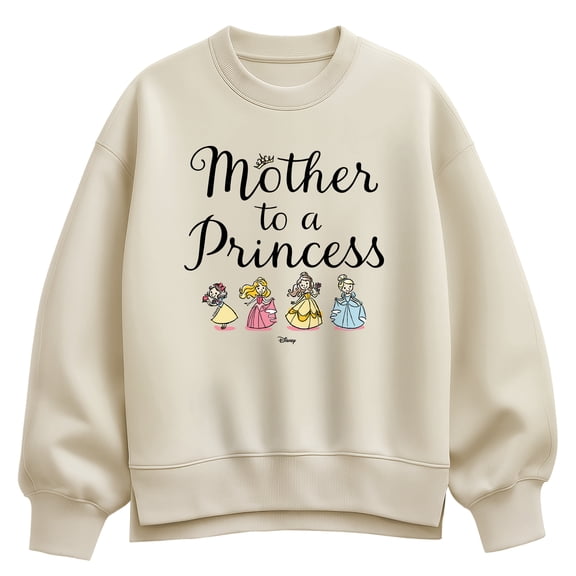 Disney Princess - Mother to a Princess - Women's Oversized Fleece Crew Sweatshirt