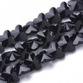 thumbnail image 1 of Transparent Glass Beads Faceted Butterfly Black 12x14.5x7.5mm Hole: 1mm, 1 of 3