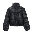 thumbnail image 5 of Winter Coats for Women Short Puffy Jacket Stand Collar Winter Warm Coat Outerwear Casual Quilted For Ladies Fashion Coats Winter Jackets for Women, 5 of 9