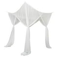 thumbnail image 1 of Dosel de cama con 4 postes esquineros, malla decorativa para dormitorio, tienda de campaña universal para colgar Blanco, 1 of 9