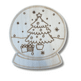 thumbnail image 2 of Unfinished Wood Etched Tree Snowglobe Shape 18" / 1/4", 2 of 2