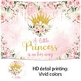 thumbnail image 5 of 9x6ft Baby Shower Backdrops for Photography A Little Princess Baby Shower Party Decorations for Girls Pink Flower Floral Party Banner Gold Crown Glitter Photo Backdrop Background Cake Table Decor, 5 of 5