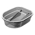 thumbnail image 2 of Cleaning Basin, Hand Washing Board, Washboard Basin, Hand Clothes Washing Bucket Transparent Grey, 2 of 9