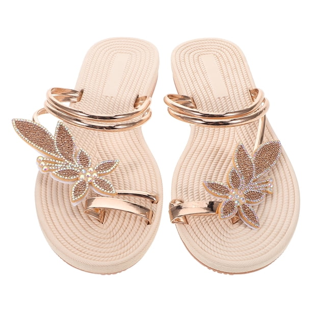 unbranded Sandalias Cómodas Para Mujer Color Dorado Con De Hoja De Arce Antideslizantes Para