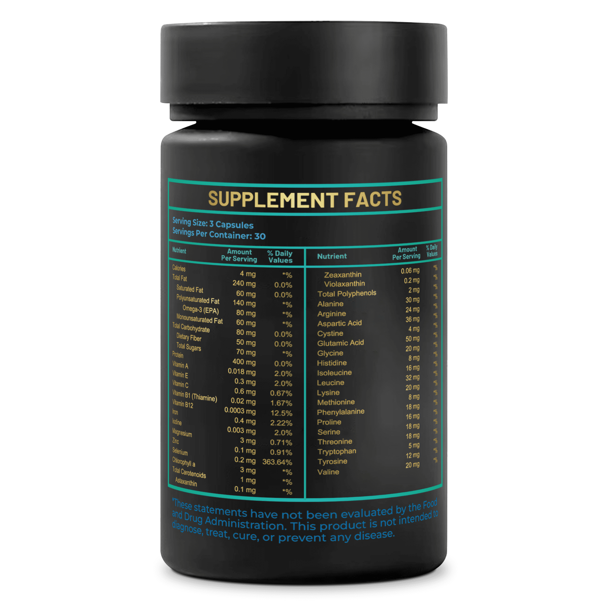 Mr. Ros Marine Phytoplankton – Vegan Omega-3 Supplement for Immune Supports – 90 Capsules