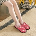 thumbnail image 6 of KLL Hello Summer Flamingo Slippers for Women Men House Slip on Indoor Outdoor Bedroom Furry Fleece Lined Ladies Comfy Anti-Skid Rubber Hard Sole-Large, 6 of 8