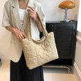 thumbnail image 2 of Love Quilted Women Shoulder Bag Nylon Casual Cotton Padded Bag para El (caqui), 2 of 9