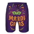 thumbnail image 3 of Fotbe Mardi Gras2 Trajes de Baño Estampados para Hombre, Shorts de Verano de Secado Rápido, Ropa de Playa, Bañadores-Medium, 3 of 6