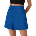 thumbnail image 3 of PRETTYGARDEN Shorts for Women Dressy Summer Elastic High Waisted Wide Leg Business Casual Work Shorts with Pockets, 3 of 7