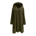 thumbnail image 3 of LilyLLL Womens Sherpa Fleece Pockets Hoodie Sweatshirt Solid Color Pullover Sweater Tops, 3 of 3
